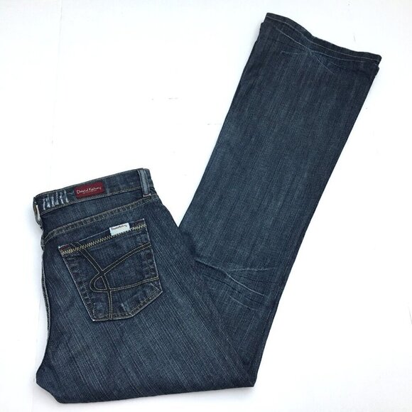 David Kahn Women's Jeans Flare Leg Distressed Low Rise Size 28 Length 35" - Picture 10 of 10